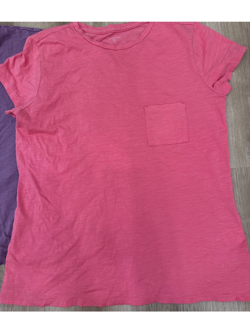 Garnett hill organic cotton casual short sleeve t-shirt top small classic comfy - Picture 3 of 10